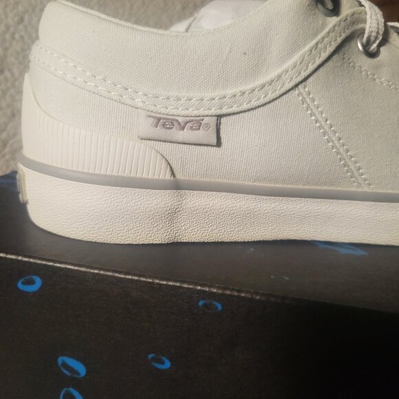 NIB! Teva Women's Freewheel Washed Canvas White Sneaker - Size 7 - Picture 7 of 14
